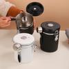 Vendas Diretas da Fábrica Aço Inoxidável 304 Armazenamento de Grãos de Café Pote Hermético Válvula de Ventilação Unidirecional Pote de Armazenamento Lata de Chá Lata de Leite em Pó