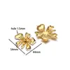 Colgante de Acero Inoxidable con Forma de Estrella de Mar y Flor de Caracola para Pendientes DIY, Accesorios de Joyería al por Mayor