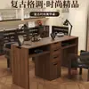 Banco de trabajo de manicura especializado retro engrosado de doble capa para salones de uñas, mesa de manicura multifuncional de almacenamiento para una o dos personas