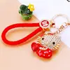 Llavero de Gato de la Suerte Kt para Coche para Mujeres Estilo Coreano Colgante Creativo para Bolso Anillo de Llavero de Metal Venta al por Mayor Regalo