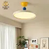 Luminária Pendente Meia Luz para Quarto Digya Memphis, Estilo Simples na Cor Creme, Luminária de Teto Inteligente de Espectro Completo para Cuidado com os Olhos para Quartos de Crianças
