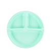 Plato de silicona con forma de emoticono para comida para bebés, de gran venta transfronteriza, con cuatro ventosas reforzadas, tazón de silicona en subformato, vajilla con tapa