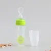 Alimentador de Suplemento Alimentar de Silicone para Bebês e Crianças Pequenas, Mamadeira Tipo Squeeze para Cereal de Arroz, Ventosa, Colher Macia Anti-Queda, Mamadeira Tudo-em-Um