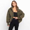 Otoño Europeo, Americano, Europeo y Americano Transfronterizo Ropa de Mujer Urbana Casual Versátil Cuello Alto Chaqueta Pan