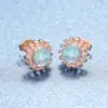 Pendientes Europeos y Americanos de Diseño de Nicho Transfronterizo Oro Rosa Aobao Girasol Simples Elegantes Versátiles Frescos para Mujer