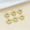 Cuentas Espaciadoras Irregulares Redondas Huecas Color Ciruela Conservación del Color Chapadas en Oro de 18 Quilates sobre Cobre para Pulseras de Cuentas Hechas a Mano DIY Materiales