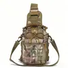 Bolso cruzado de un solo hombro para hombres entusiastas militares deportivos transfronterizos, bolsa táctica de pecho láser camuflada, bolsa bandolera portátil para exteriores para ciclismo