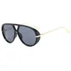 Gafas de sol aviador retro de doble puente europeas y americanas 2026 para mujer, Gafas de sol con protección solar estilo callejero, Gafas de montura grande estilo milenio