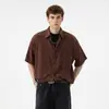 Nueva Camisa Retro Japonesa de Color Sólido de Manga Corta para Primavera, Verano y Otoño, Camisa Casual Versátil de Corte Holgado de Moda para Hombres con Estilo