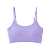Camisola cruzada de una pieza con copa fija sin aro de acero, chaleco interior para mujer que envuelve el pecho, lote de ropa interior