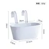 Vaso de metal para pendurar para jardim de varanda, conjunto de vasos de parede para grades e cercas, baldes suspensos para plantas verdes e suculentas