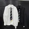 Camisa de Manga Larga Nueva para Principios de Otoño 2025 para Mujer, Diseño de Nicho, Holgada y Versátil, Camisa Ajustada