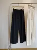 Muy recomendado~ Pantalones casuales de lana de alta calidad, cintura elástica con cordón, corte banana, adelgazantes, elegantes, con caída, pierna ancha para otoño