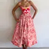 Moda Femenina Europea y Americana Transfronteriza 2026: Nueva Colección de Verano - Vestido de Verano Elegante, con Estilo y Estampado Único de Corte Ajustado