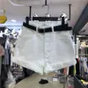 Shorts Jeans Cinza Moda Verão 2026 Novo Cintura Alta Perna Larga Solto Estilo Coreano Emagrecimento Linha A Hot Pants