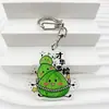 Chaveiro Criativo de Bolinho de Arroz Desenho Animado Fofo Pingente de Mochila em Acrílico Decoração Pequeno Presente Atacado