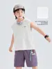 Ropa para Niños Chaleco de Canalé para Niños Verano 2026 Nuevo Estilo Camiseta Fina Sin Mangas Estampada para Niños Top de Verano para Niños Grandes