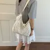Bolsa Tote de Veludo Estilo Ins Transfronteiriça, Bolsa Transversal Casual e Versátil para Estudantes Universitárias, Adequada para Aula e Deslocamento, Bolsa de Ombro