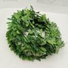 Folha de rattan verde de simulação material de rattan para guirlanda DIY arame de rattan rattan de plástico folha de salgueiro 1-7,5 metros em estoque