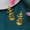 Aleación Electroforesis Alta Protección de Aceite Loto Xiangyun Accesorios de Pipa Antiguo Diy Hanfu Cheongsam Estilo Nacional Coronas Joyería