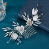 Peine de Flor Tejido a Mano, Accesorios para el Cabello Estilo Antiguo Hanfu, Accesorios para Peinado de Boda Xiuhe para Mujer, Venta al por Mayor de Tocados de Novia