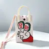 Bolso de Teléfono Móvil a Cuadros para Mujer Bolso Cruzado de Hombro Pequeño Lindo Ligero Bolso Tejido Bolso de Punto
