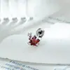 Anjo Estrela Cadente Design de Nicho Coração Vermelho Anjo Estrela Liga de Titânio Piercing de Osso da Orelha Brinco