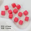 8mm Perforación Oblicua Pintada Cuadrado Pequeño Acrílico Cuentas Sueltas DIY Cadena de Teléfono Móvil Llavero Colgante para Bolsos Material Accesorios de Joyería