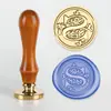Cabeça de Carimbo de Cera Decorativa de Letra de Capítulo Único com Cabo de Madeira, Atacado do Fabricante, Cabo Gravado com Cabeça Totalmente de Latão