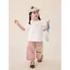 Ropa Infantil Versátil Camiseta de Manga Corta Dopamina para Niñas 2026 Verano Nueva Suave Superior Color Sólido