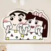 Tapete de chão absorvente para banheiro Crayon Shin-chan, tapete de pé antiderrapante de secagem rápida, tapete de banho de terra de diatomáceas