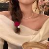 Grampo de Cabelo Flor de Rosa Suave para Mulheres 2025 Novo Estilo Grampo para Parte de Trás da Cabeça Presilha para Franja Presilha Lateral