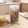 Frasco Transparente Sellado para Cocina para Granos y Cereales, Caja de Almacenamiento a Prueba de Humedad y que Conserva la Frescura, Contenedor de Almacenamiento para Snacks y Productos Secos del Hogar