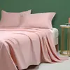 Algodão de Fibra Longa 100S Cama Simples Tipo Algodão a Cor Pura Simples Cama Lençóis de Cama Tipo a Colcha de Algodão Cama Lençóis de Cama Peça Única Fabricante Atacado