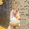 Llavero Gato de la Suerte Adorno de Papá Noel Colgante de la Fortuna Regalo de Año Nuevo Festival de Primavera Regalo Pequeño Llavero de Coche
