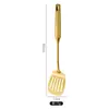 Colher de Cozinha Pá de Aço Inoxidável 304 Concha de Sopa Pá de Panela Colher de Arroz Escumador Peneira Peneira para Pó Conjunto de Utensílios de Cozinha Banhado a Ouro Presente Empresarial