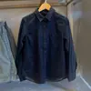 Camisa feminina casual estilo japonês de brim macio/camisa de sarja de algodão de manga comprida camisa para ar condicionado 492461 475663