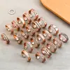 Anillo Abierto Elegante y Sofisticado con Patrón Tallado Tótems para Hombres, Venta Caliente Transfronteriza Anillo de Moda Retro Magnético de Cobre Rojo