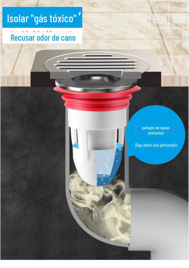 266卫生间防臭硅胶地漏芯下水道防虫过滤网地漏盖厕所地漏内芯