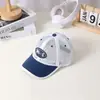 Gorra de Malla Hueca de Verano Simple Casual con Letras Sonrientes Gorra de Malla Fina para Niños Gorra de Béisbol para Niños y Niñas