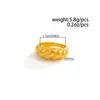 Anillo Abierto de Acero Inoxidable con Corazón y Flor Texturizados Transfronterizo Europeo y Americano, Anillo Geométrico Brillante de Moda Ins Apilable para Mujeres