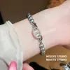 Princesa Peixe Pérola! Pulseira de Zircônia com Letra e Pérola Estilo Corte Francês, Sensação de Luxo Leve e Alto Padrão, Joia Vintage para Mulheres