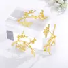 DIY acessórios de joalheria semi-acabados fabricantes de material atacado Broche de flor de galho de metal suporte vazio corsage outono e inverno