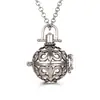 Nuevo Colgante de Alas de Ángel de Zirconia Gota de Aceite de Colores Collar Vintage Flor Redonda Cadena de Aromaterapia para Mujer