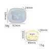 Molde Squishy DIY Alivio del Estrés Muñeco de Dibujos Animados Juguete de Moda Juguete de Comida Tostada Molde de Silicona