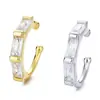 Abrazaderas de Oreja Simples en Forma de C de Plata 925 para Mujer, Pendientes de Lujo Ligero de Gama Alta, Joyería de Circonita, Abrazaderas de Oreja con Diseño de Nicho