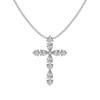 Collar de plata de ley S925 con diseño de gota de agua y circonitas cruzadas para mujer, estilo europeo y americano, con personalidad y temperamento.