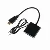Cable hdmi a vga con alimentación de audio adaptador 1080p conector para monitor HD de laptop