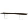 Mesa de té creativa mesa de trabajo de diseño estilo seda madera de fresno carbonizada mesa de comedor tablero grande negro mesa de té de madera maciza