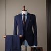 Conjunto de Terno Masculino para Noivo, Casamento e Padrinhos, Traje Formal de Negócios, Estilo Coreano, Terno Preto de Três Peças, Sensação de Alto Padrão